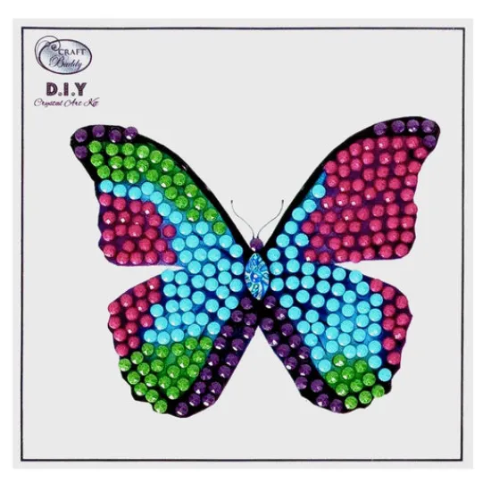 Craft Buddy Disco Butterfly - Crystal Art Motifs (With Tools) Fashion