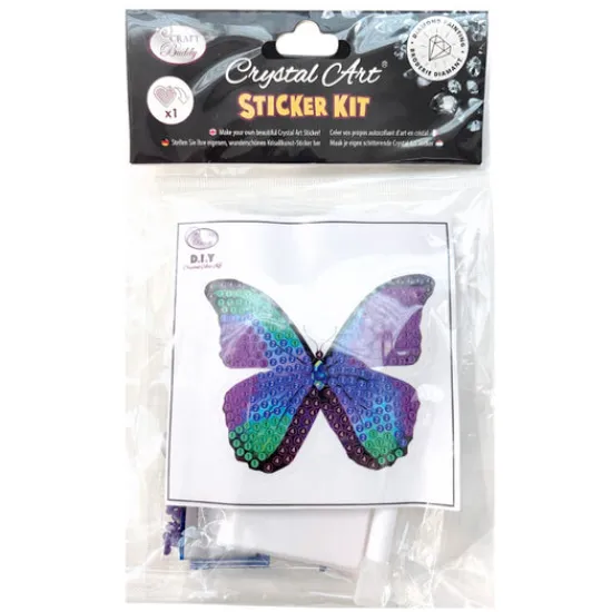 Craft Buddy Disco Butterfly - Crystal Art Motifs (With Tools) Fashion