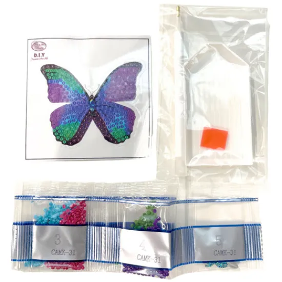 Craft Buddy Disco Butterfly - Crystal Art Motifs (With Tools) Fashion