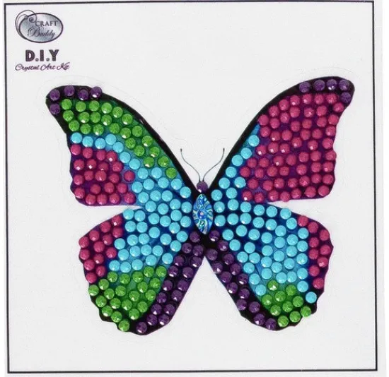 Craft Buddy Disco Butterfly - Crystal Art Motifs (With Tools) Fashion