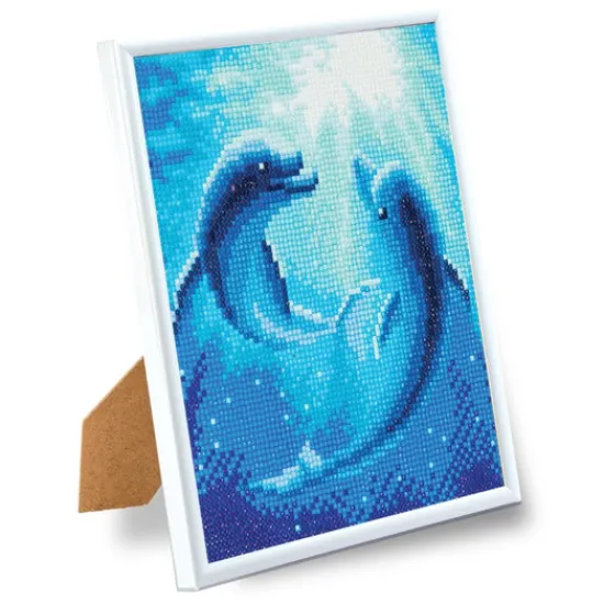 Craft Buddy "Dolphin Dance" Crystal Art Framed Kit 21x25cm Discount