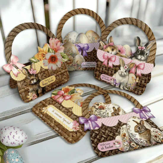 Craft Buddy Easter Baskets Card Papercrafting Kit x 24 Cards Fashion