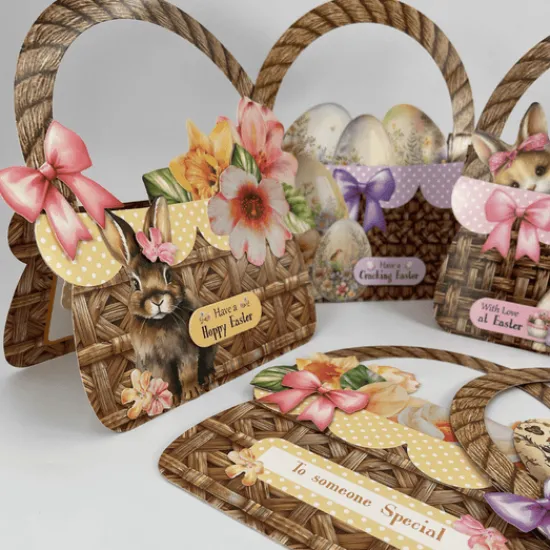 Craft Buddy Easter Baskets Card Papercrafting Kit x 24 Cards Fashion