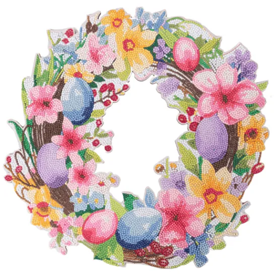 Craft Buddy Easter Crystal Art Wreath Kit New