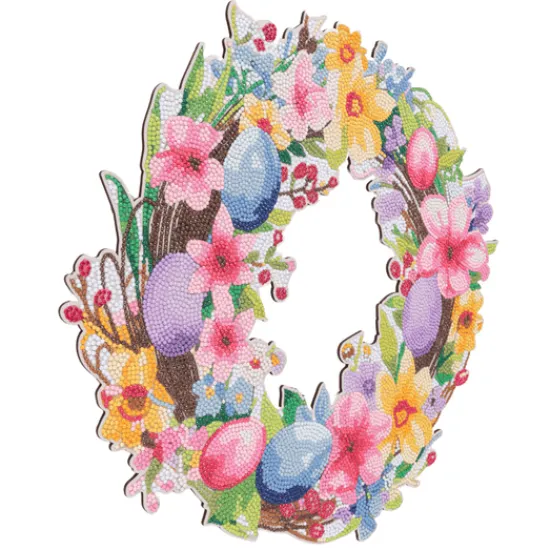 Craft Buddy Easter Crystal Art Wreath Kit New