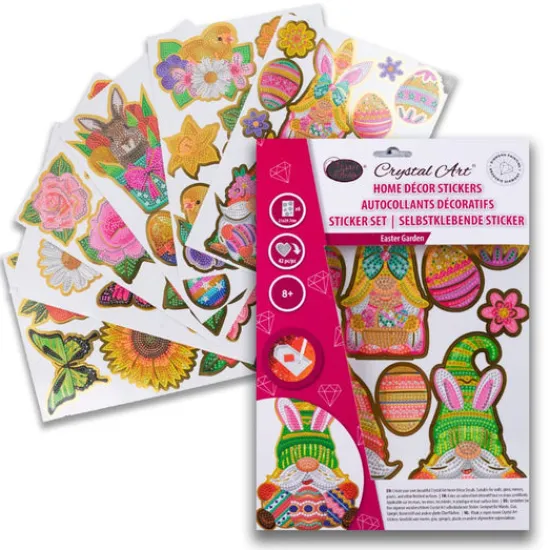 Craft Buddy "Easter Garden" Crystal Art Foiled Edged Stickers Hot