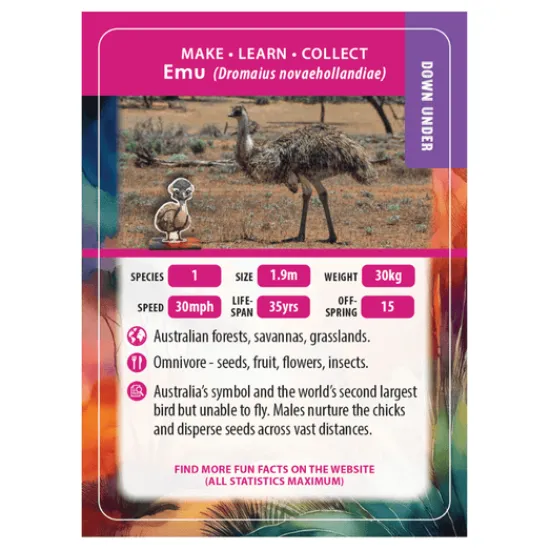 Craft Buddy Emu Crystal Art Wildlife Buddies New