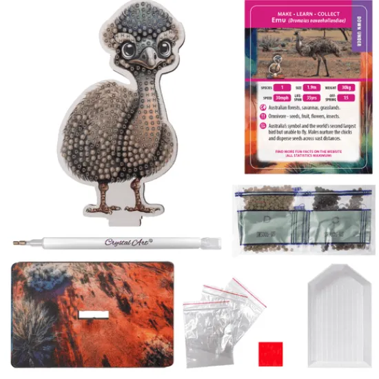 Craft Buddy Emu Crystal Art Wildlife Buddies New