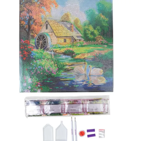 Craft Buddy “Enchanting Water Mill” Crystal Art Canvas 30x30cm Sale