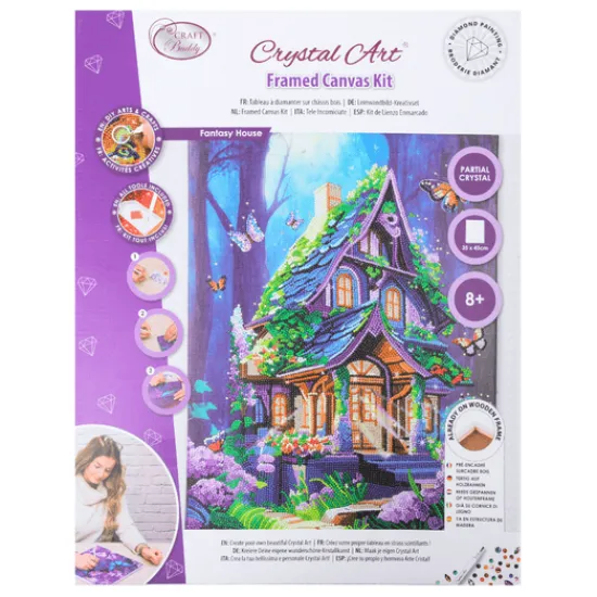 Craft Buddy “Fantasy House” Crystal Art Canvas Kit 35x45 Hot