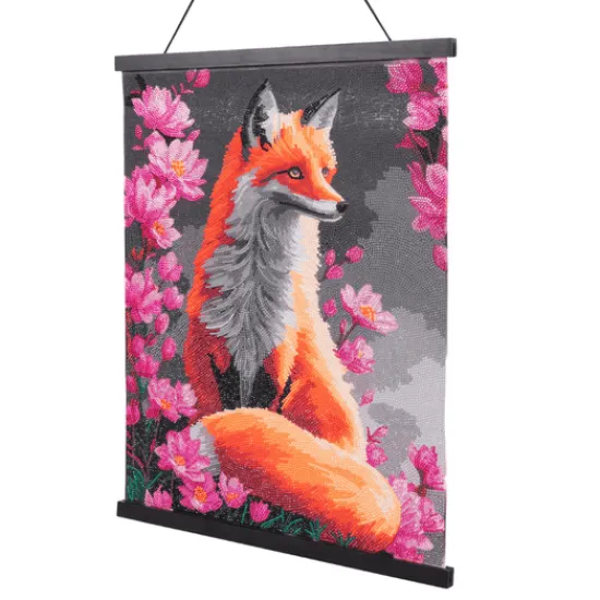 Craft Buddy "Fearless Fox" Crystal Art Scroll Kit 40x50cm Clearance