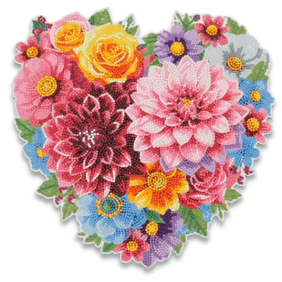 Craft Buddy Floral Heart Crystal Art Hanging Decoration New