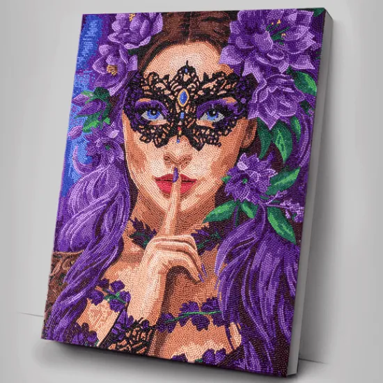 Craft Buddy "Floral Whisper" Crystal Art Canvas Kit 40x50cm Discount