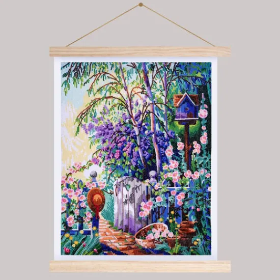 Craft Buddy "Garden Scroll" Crystal Art Scroll Kit 35x45cm Hot