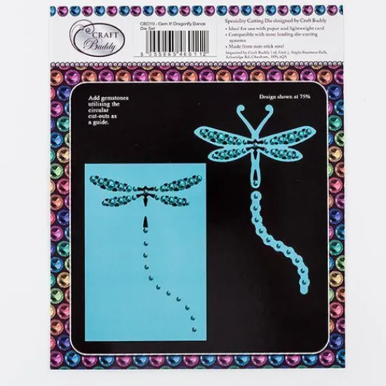 Craft Buddy Gem It - Dragonfly Dance Die Set -2 Dies Sale