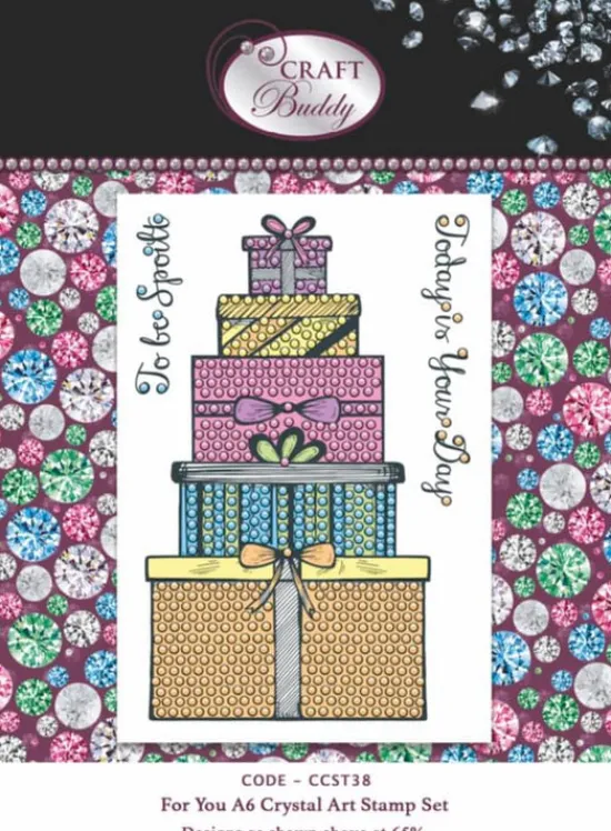 Craft Buddy Gifts for You A6 Crystal Art Stamp Set Discount
