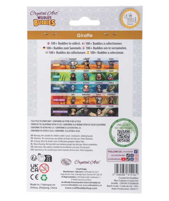 Craft Buddy Giraffe Crystal Art Wildlife Buddies Discount