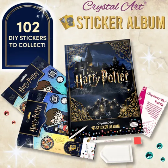 Craft Buddy Harry Potter Crystal Art Sticker Album - Starter Pack New