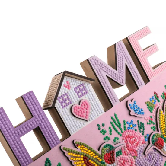 Craft Buddy Home Sign Crystal Art Wooden Decoration Kit Best