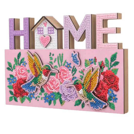 Craft Buddy Home Sign Crystal Art Wooden Decoration Kit Best