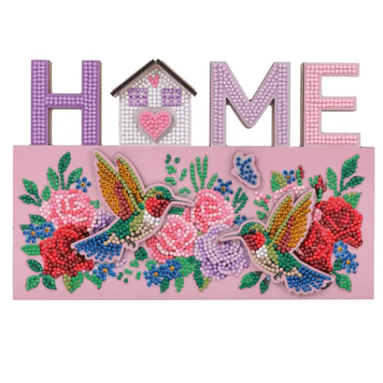 Craft Buddy Home Sign Crystal Art Wooden Decoration Kit Best