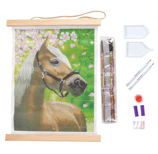 Craft Buddy "Horse" Crystal Art Scroll Kit 35x45cm Sale