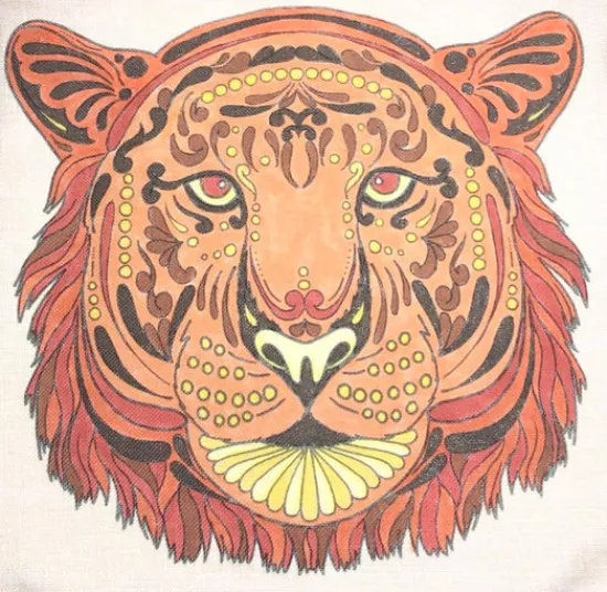 Craft Buddy "Indian Tiger" Paint Me Cushion Kit Hot