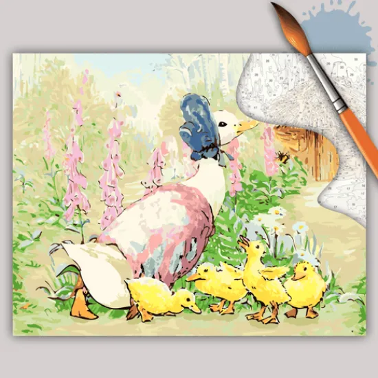 Craft Buddy "Jemima Puddle-Duck" Paint By Numb3rs Canvas Kit 40x50cm New