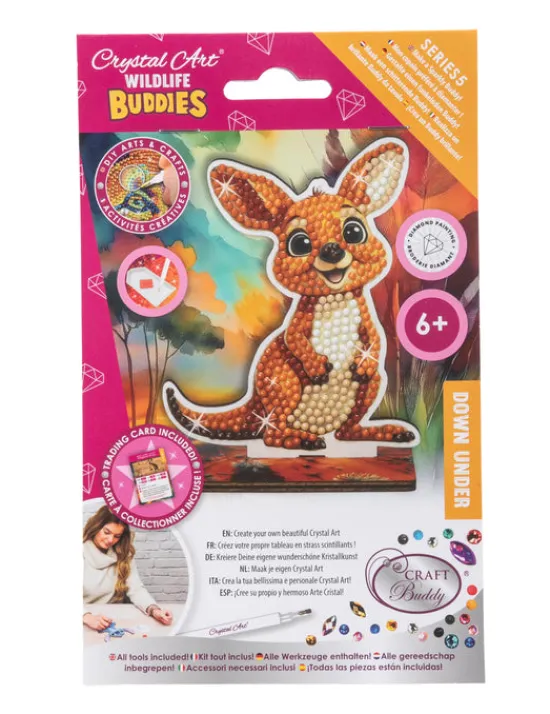 Craft Buddy Kangaroo Crystal Art Wildlife Buddies Fashion