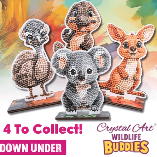 Craft Buddy Kangaroo Crystal Art Wildlife Buddies Fashion