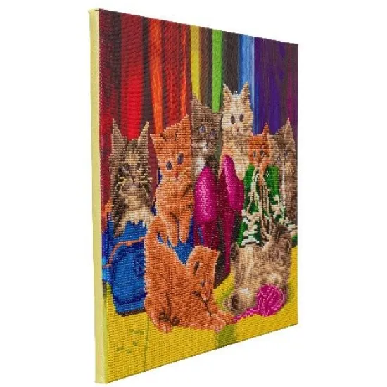 Craft Buddy "Kitten Footware" Crystal Art Canvas Kit 40x50cm Outlet
