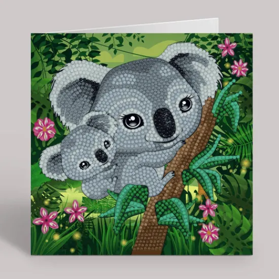 Craft Buddy "Koala Hugs" 18x18cm Crystal Art Card Hot