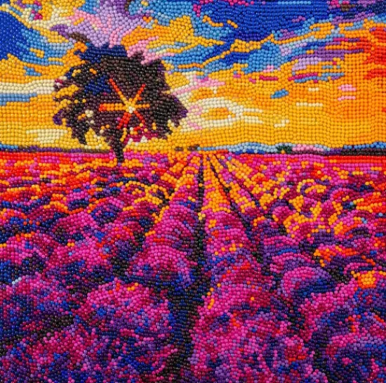 Craft Buddy “Lavender Field” Crystal Art Canvas 30x30cm Sale