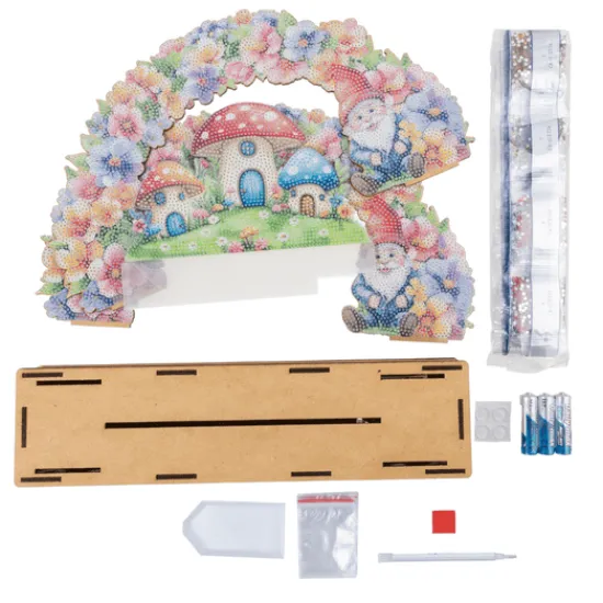 Craft Buddy Light Up Floral Burst 3D Crystal Art LED Scene Kit Hot