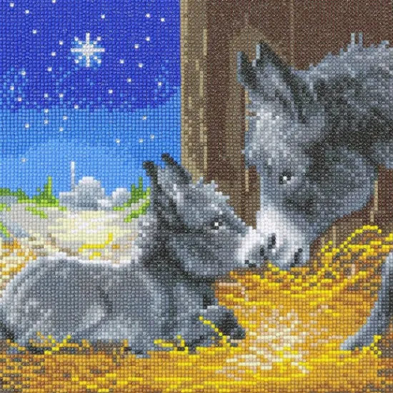 Craft Buddy "Little Donkey" Crystal Art Canvas Kit 30x30cm Best