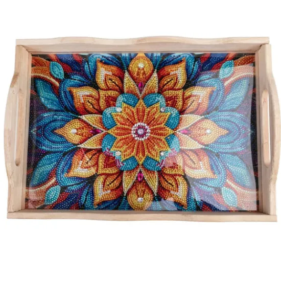 Craft Buddy "Mandala" Crystal Art MDF Tray - 35cm x 25cm Discount