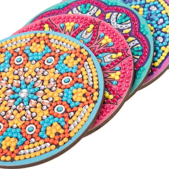 Craft Buddy Mandala Crystal Art Wooden Coasters Set of 8 Best