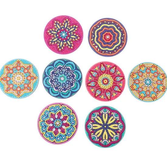 Craft Buddy Mandala Crystal Art Wooden Coasters Set of 8 Best