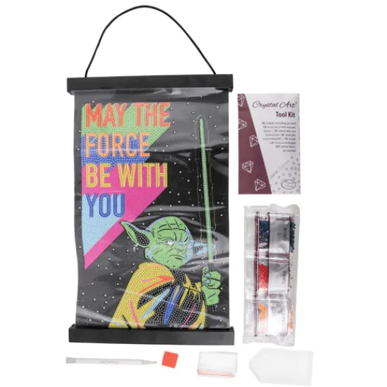 Craft Buddy May The Force Be With You Star Wars Mini Crystal Art Scroll Kit 20x30 Yoda Online