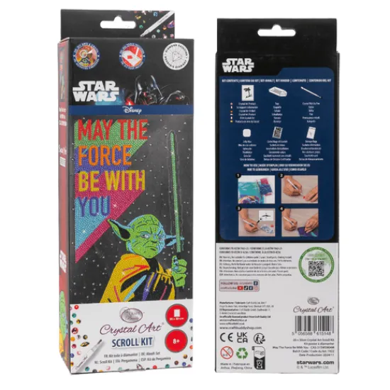 Craft Buddy May The Force Be With You Star Wars Mini Crystal Art Scroll Kit 20x30 Yoda Online