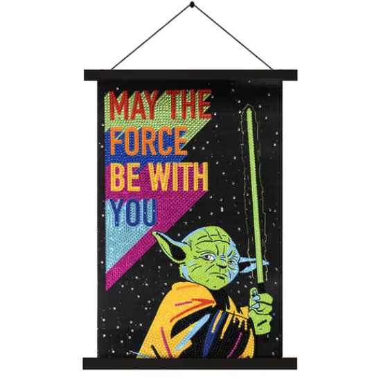 Craft Buddy May The Force Be With You Star Wars Mini Crystal Art Scroll Kit 20x30 Yoda Online