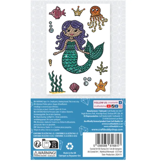 Craft Buddy "Mythical Mermaid" Crystal Art A6 Stamp Set Online