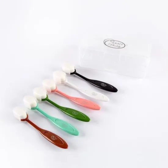Craft Buddy "Neutrals" Ink Heads Blending Brushes Set of 6 Sale