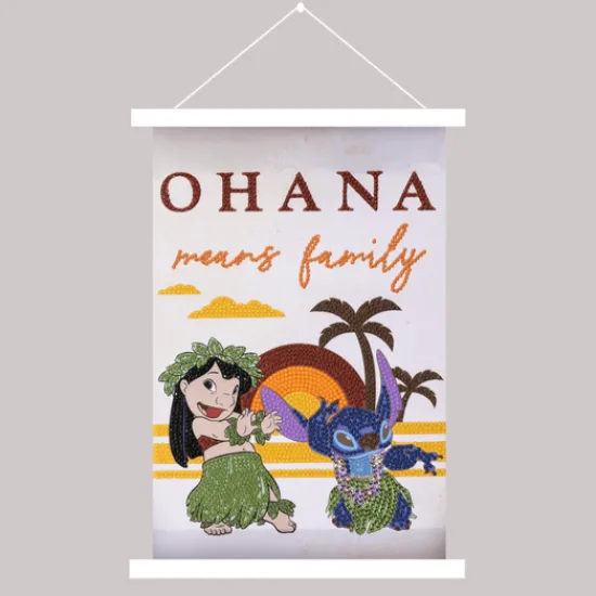 Craft Buddy Ohana Means Family Disney Mini Crystal Art Scroll Kit 20x30 New