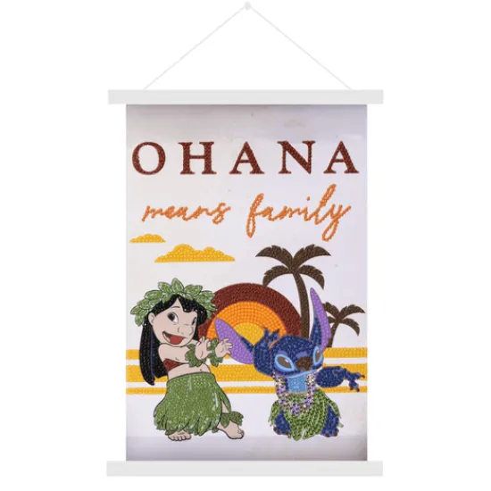 Craft Buddy Ohana Means Family Disney Mini Crystal Art Scroll Kit 20x30 New