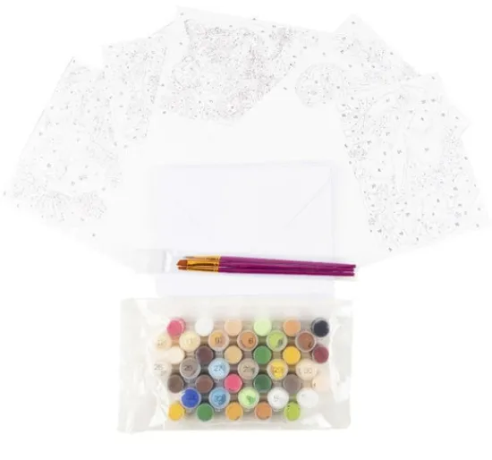 Craft Buddy Paint By Numb3rs Greeting Card Set (6 Cards) Outlet