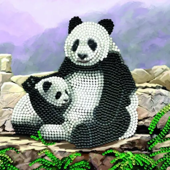 Craft Buddy "Panda" Crystal Art Card Kit Fashion