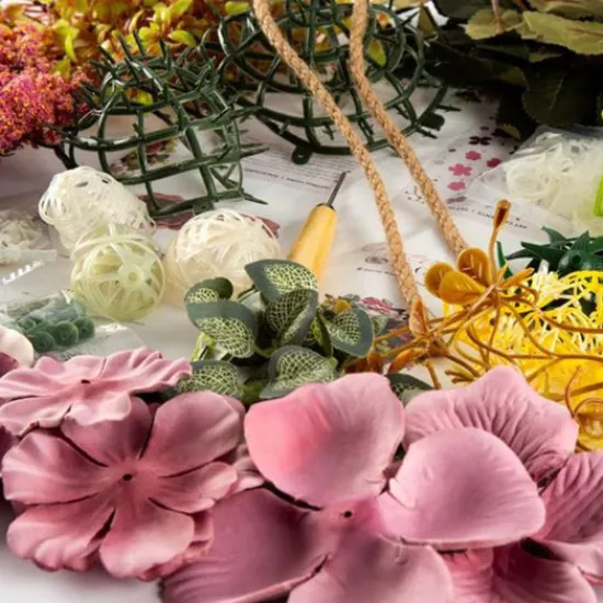 Craft Buddy Peony and Rose Forever Flowerz Topiary Ball New