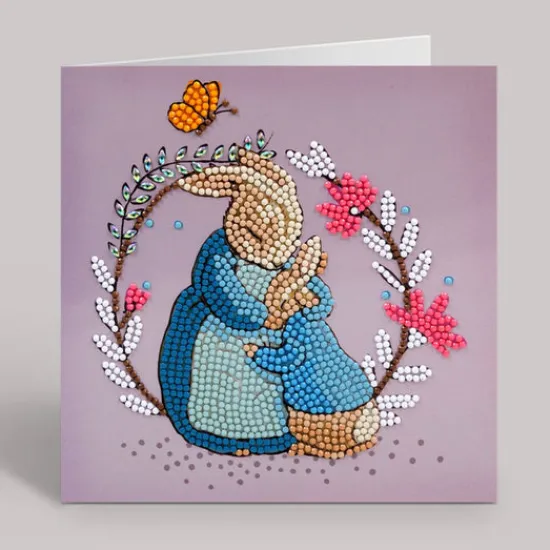 Craft Buddy Peter & Mrs Josephine Rabbit 18x18cm Crystal Art Card Discount