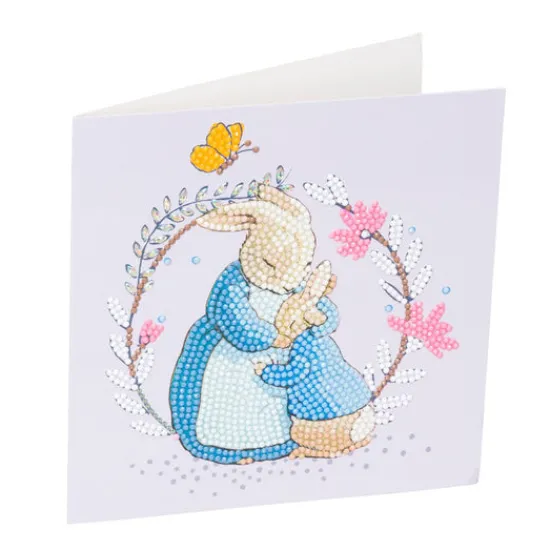 Craft Buddy Peter & Mrs Josephine Rabbit 18x18cm Crystal Art Card Discount
